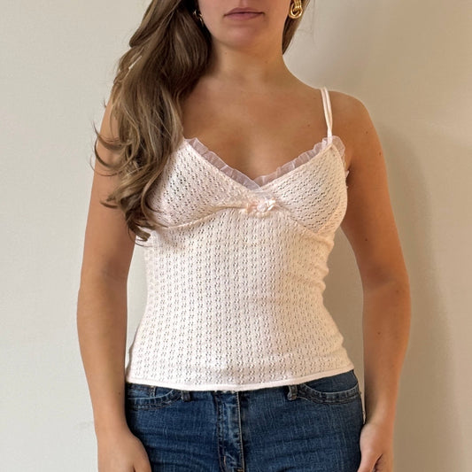 Pink knit cami - Size S
