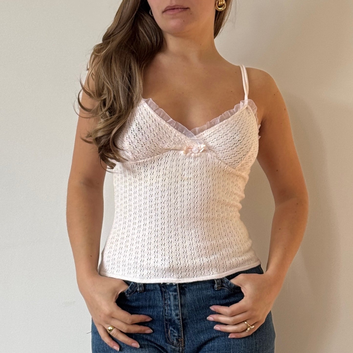 Pink knit cami - Size S