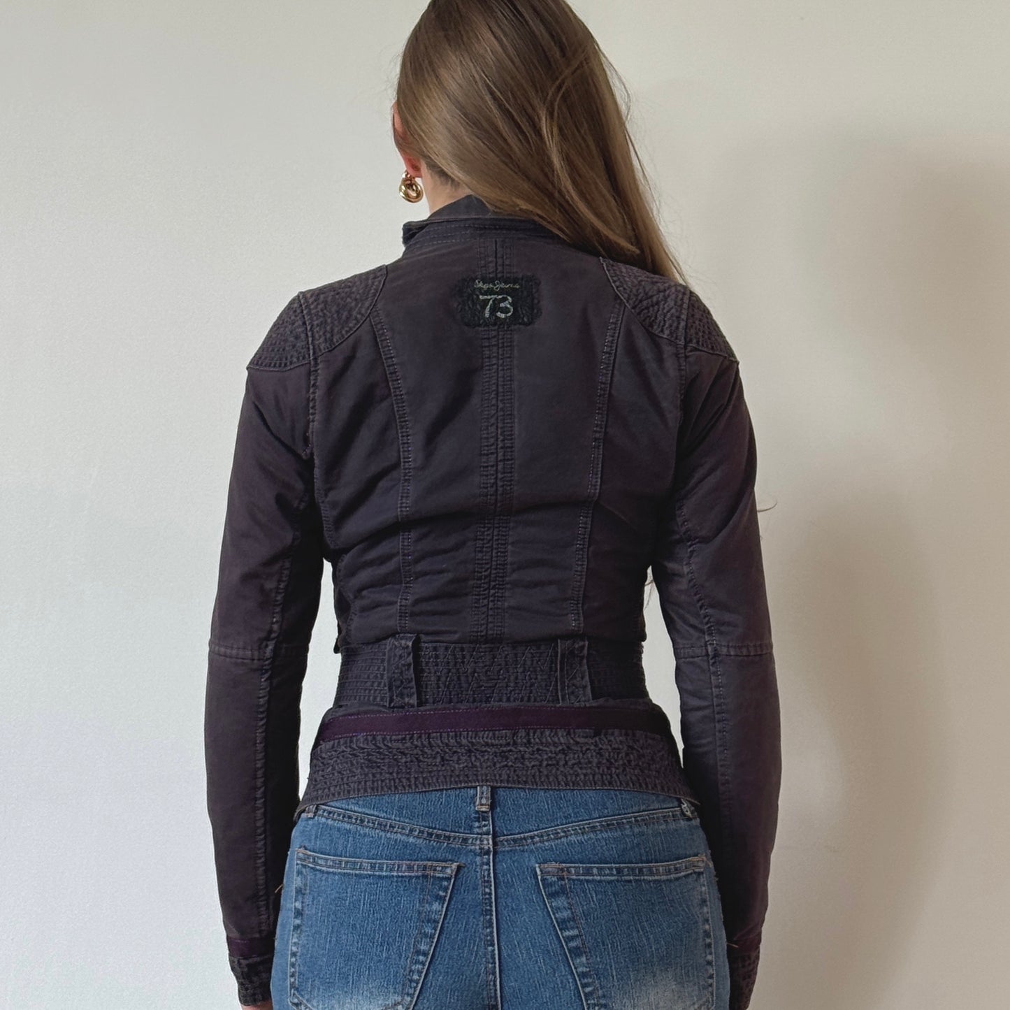 Grey belted jacket - Size XS/S