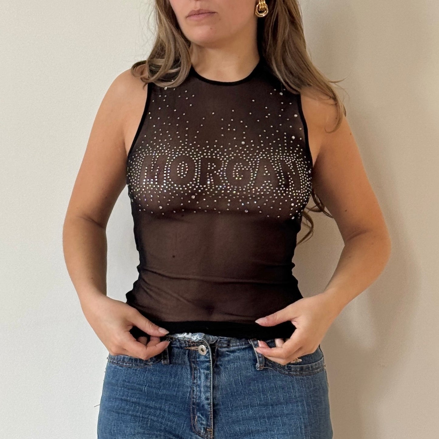 Morgan diamante top - Size S