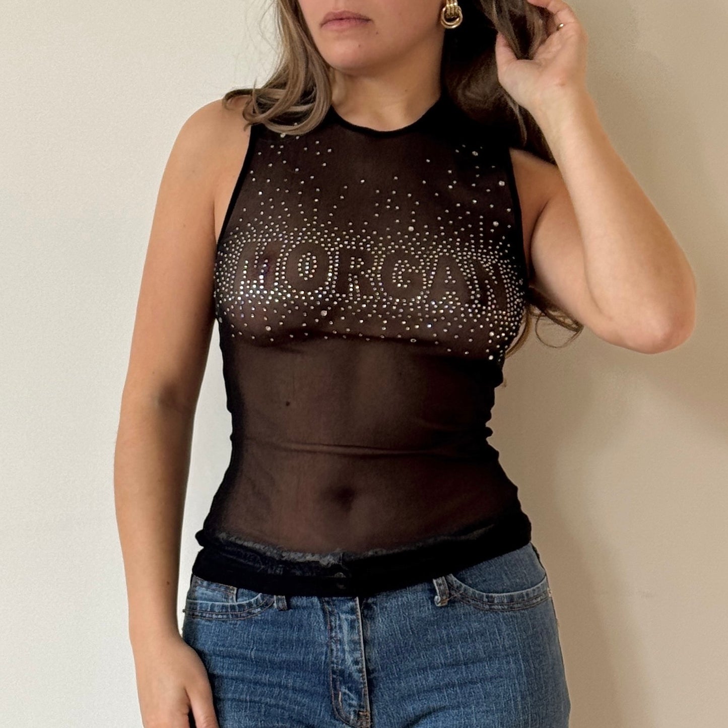 Morgan diamante top - Size S