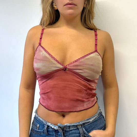 Pink mesh cami - Size XS