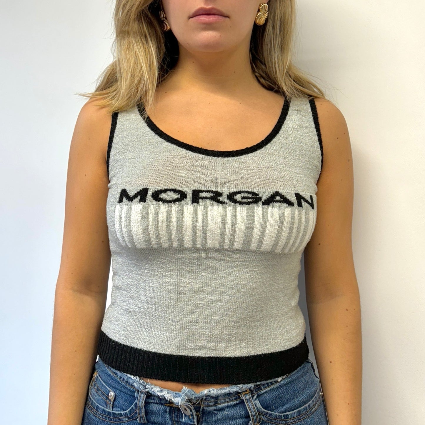 Grey knit Morgan de Toi vest - Size S