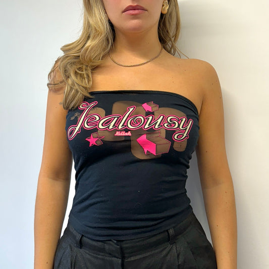 Black Killah strapless top - Size S