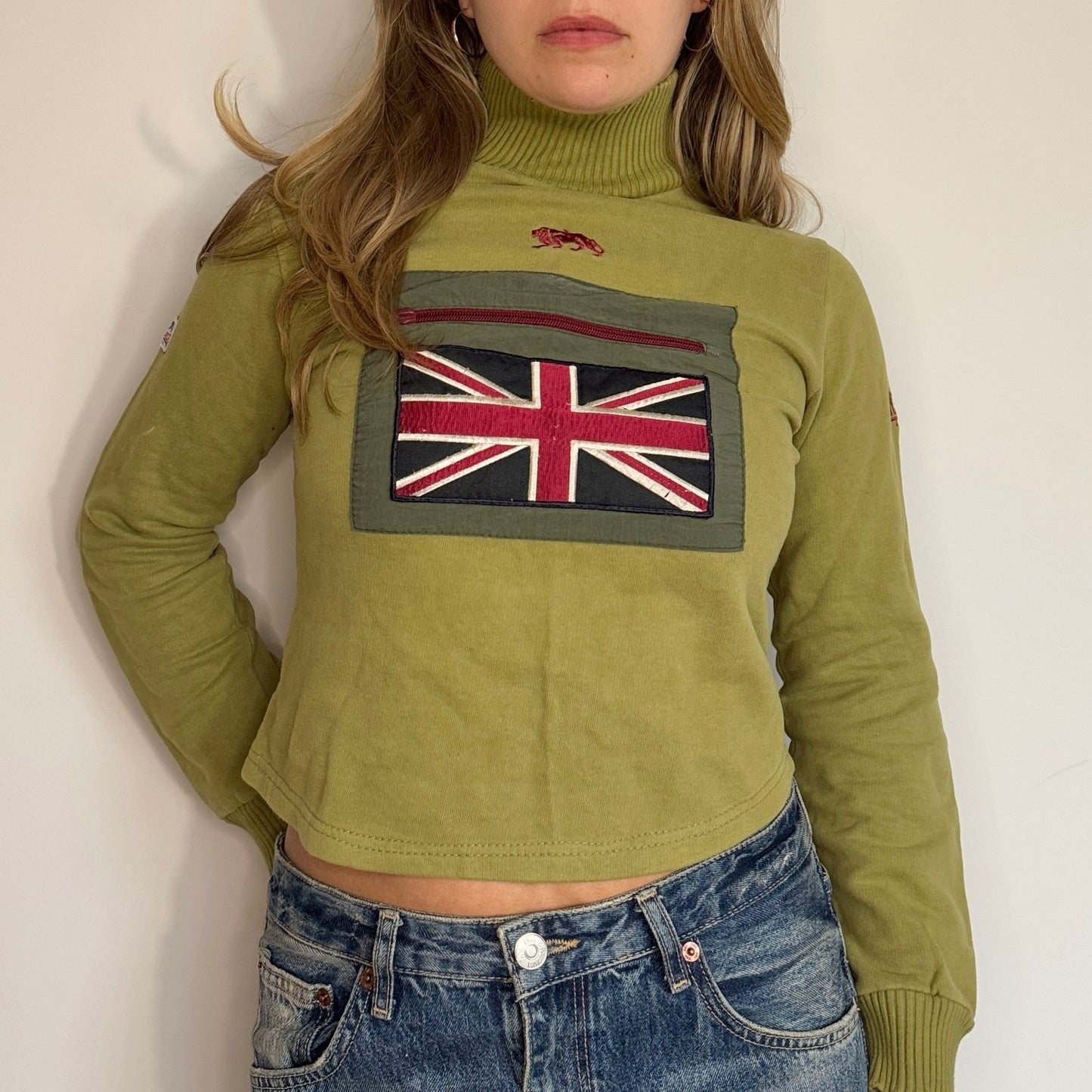 Green Lonsdale jumper - Size S