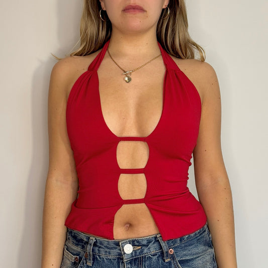 Red cutout top - Size XS