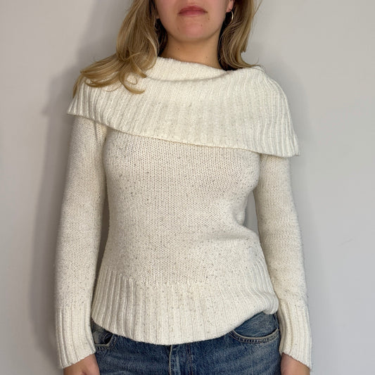 White knit jumper - Size S