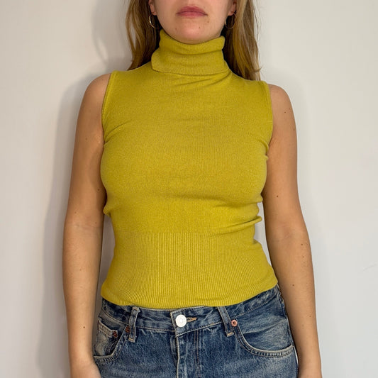 Green knit roll neck - Size S