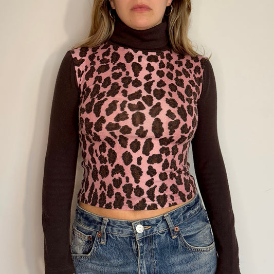 Leopard print roll neck - Size S