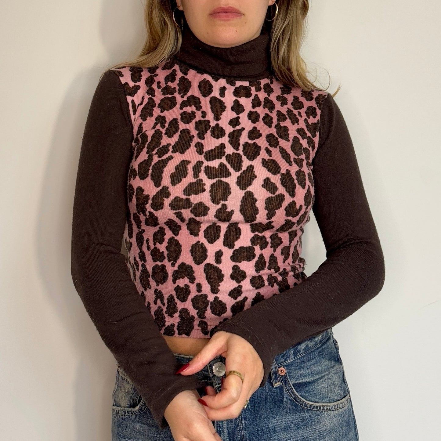 Leopard print roll neck - Size S