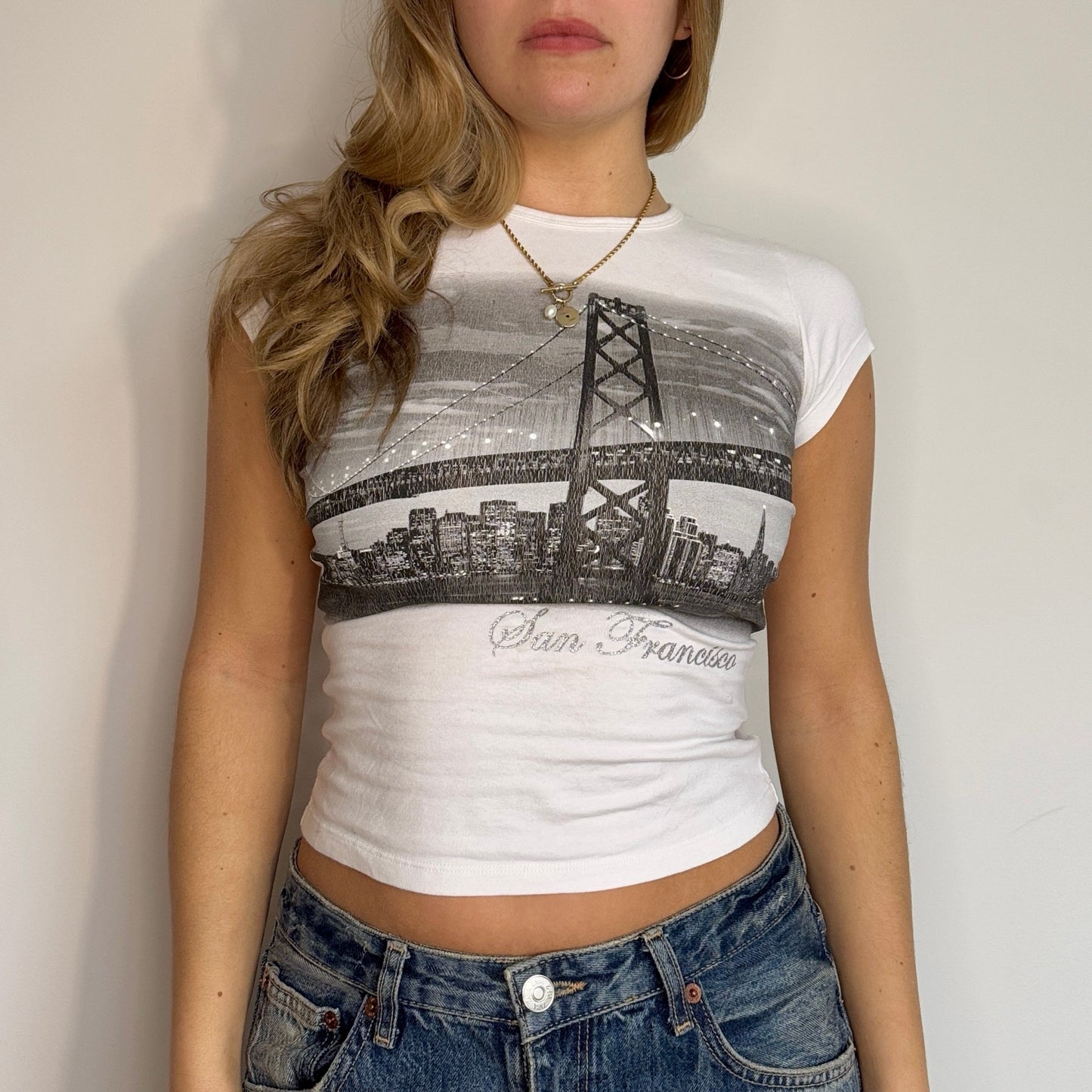 White city print top - Size XS