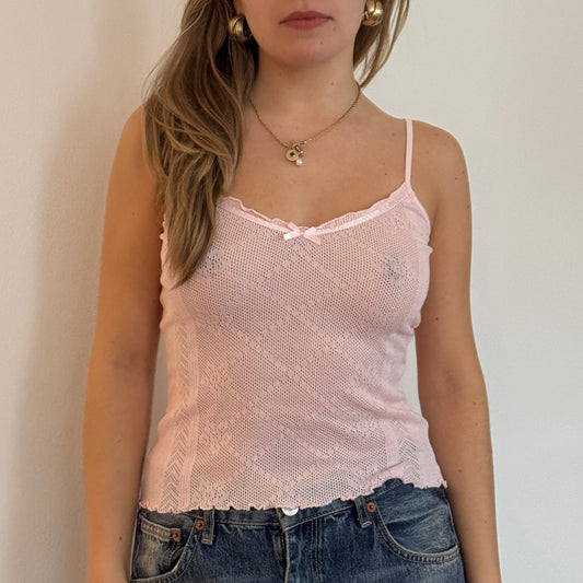 Pink lace vest - Size S