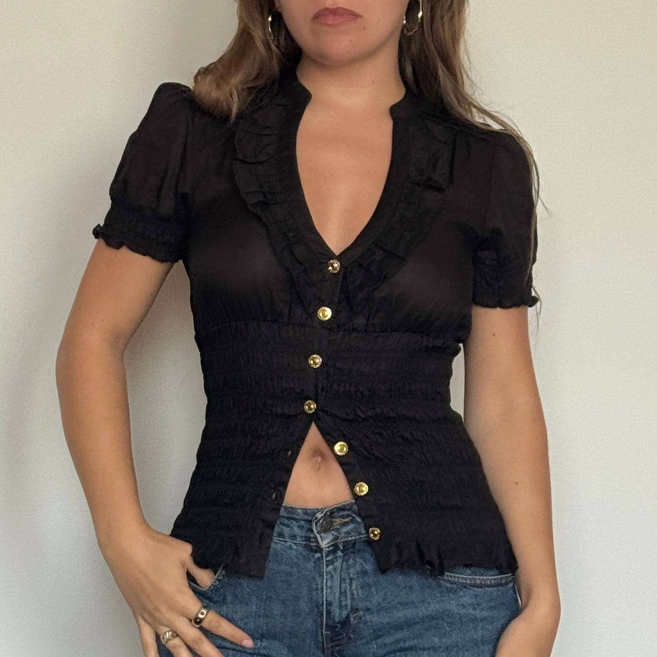 Morgan de Toi black blouse - Size S