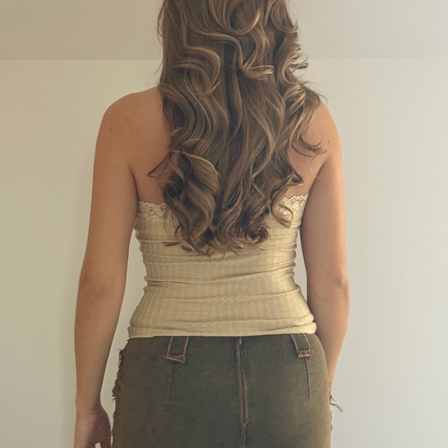 Yellow studded halter neck - Size S