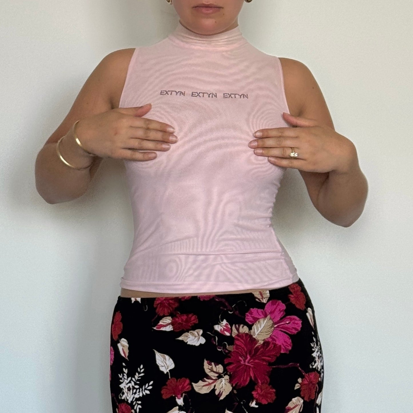 Pink mesh top - Size S