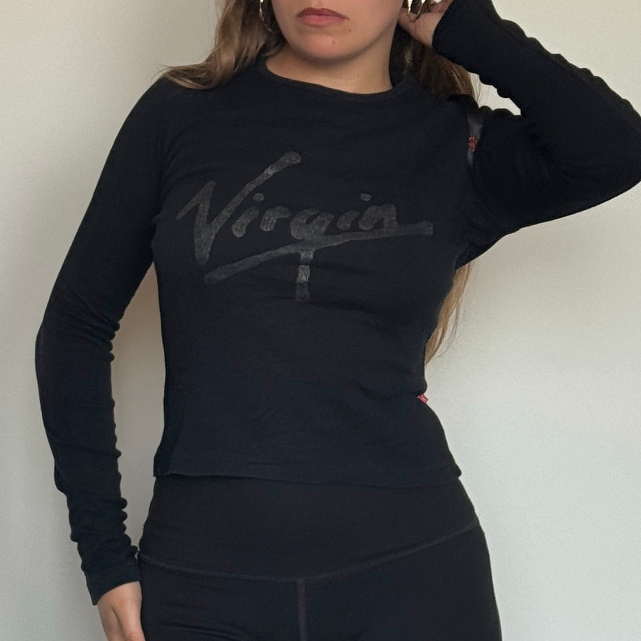 Black 'Virgin' top - Size S