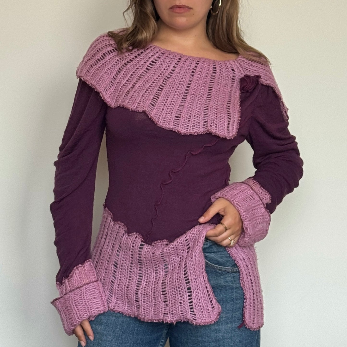 Purple knit top - Size M/L