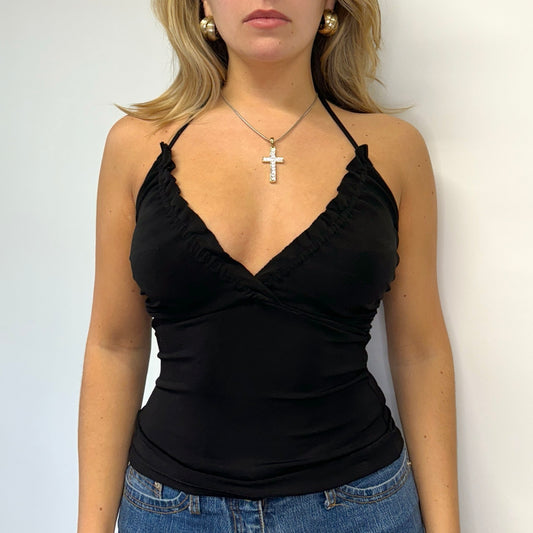 Morgan de Toi black halter top - Size S