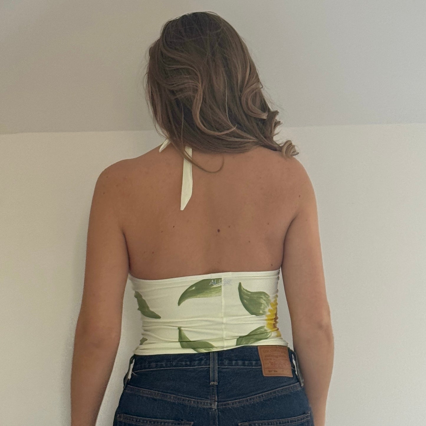Flower print halter top - Size S