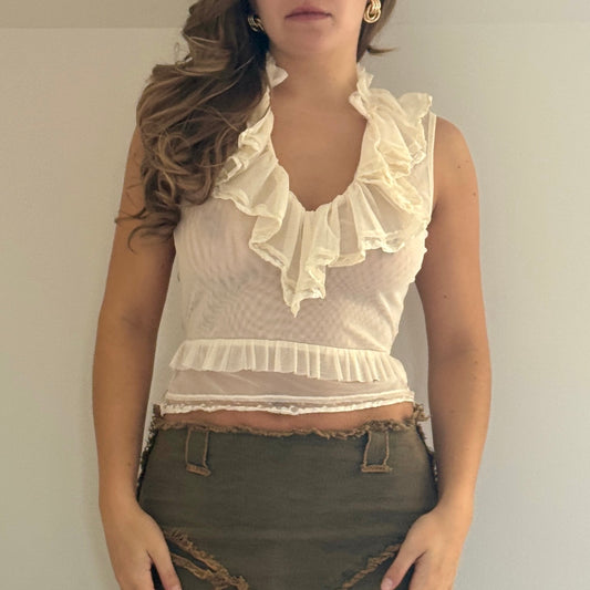 White Morgan de Toi blouse - Size S