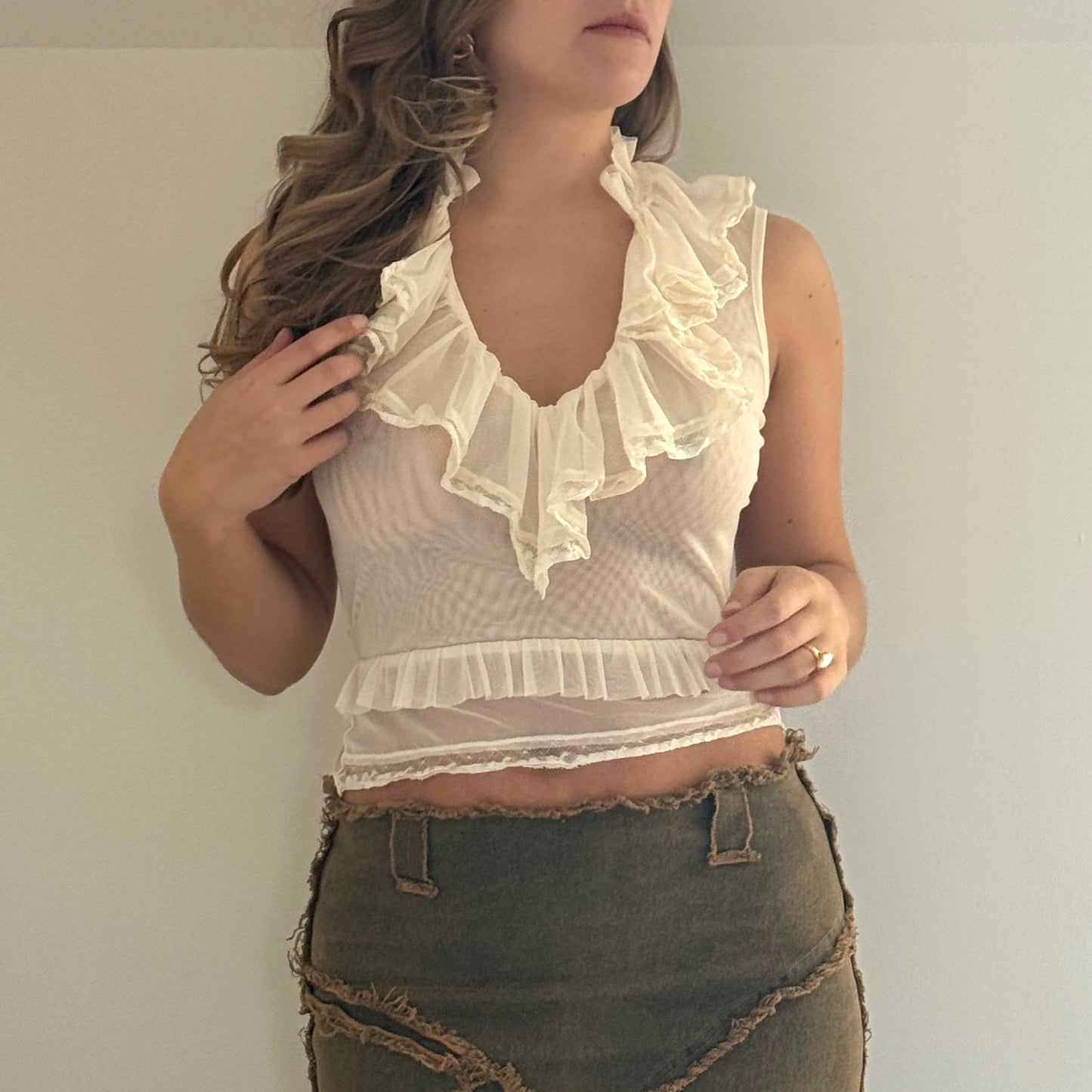 White Morgan de Toi blouse - Size S