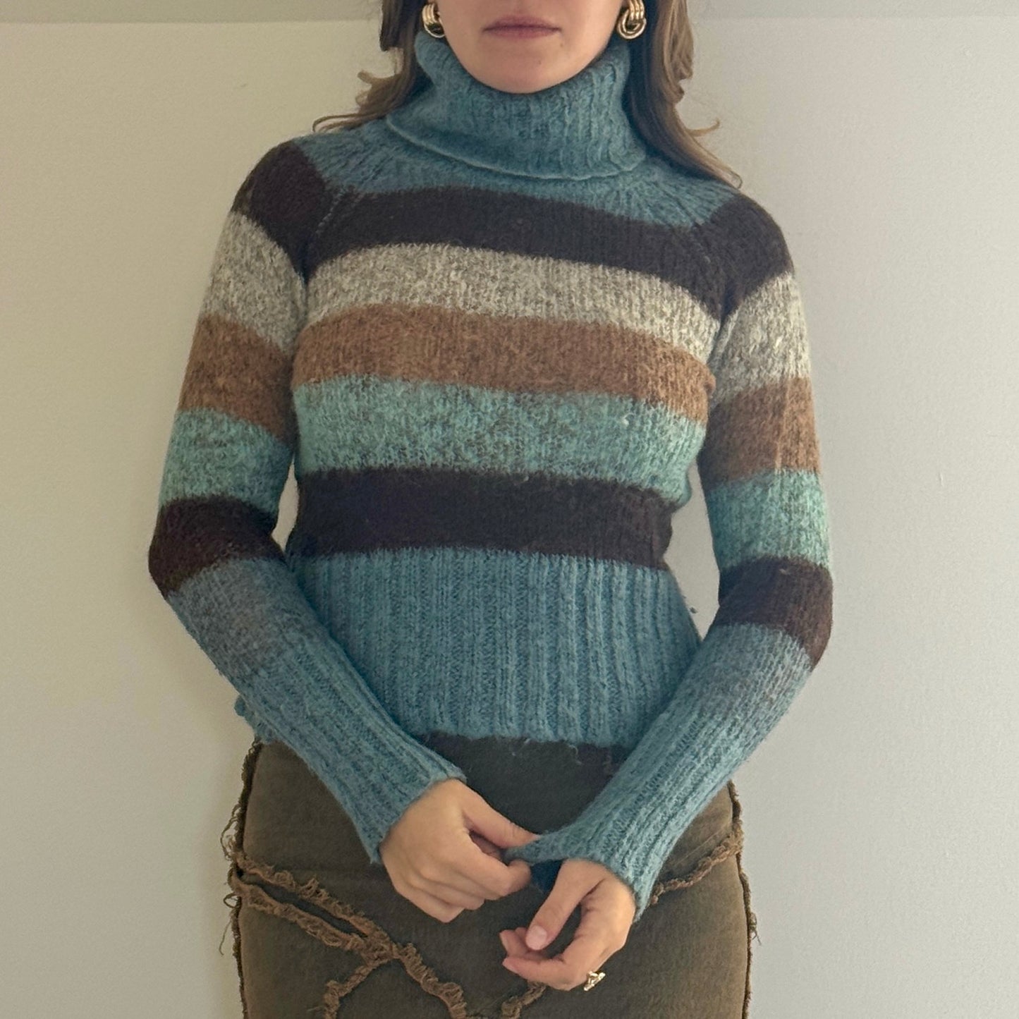 Mohair blend striped jumper - Size S