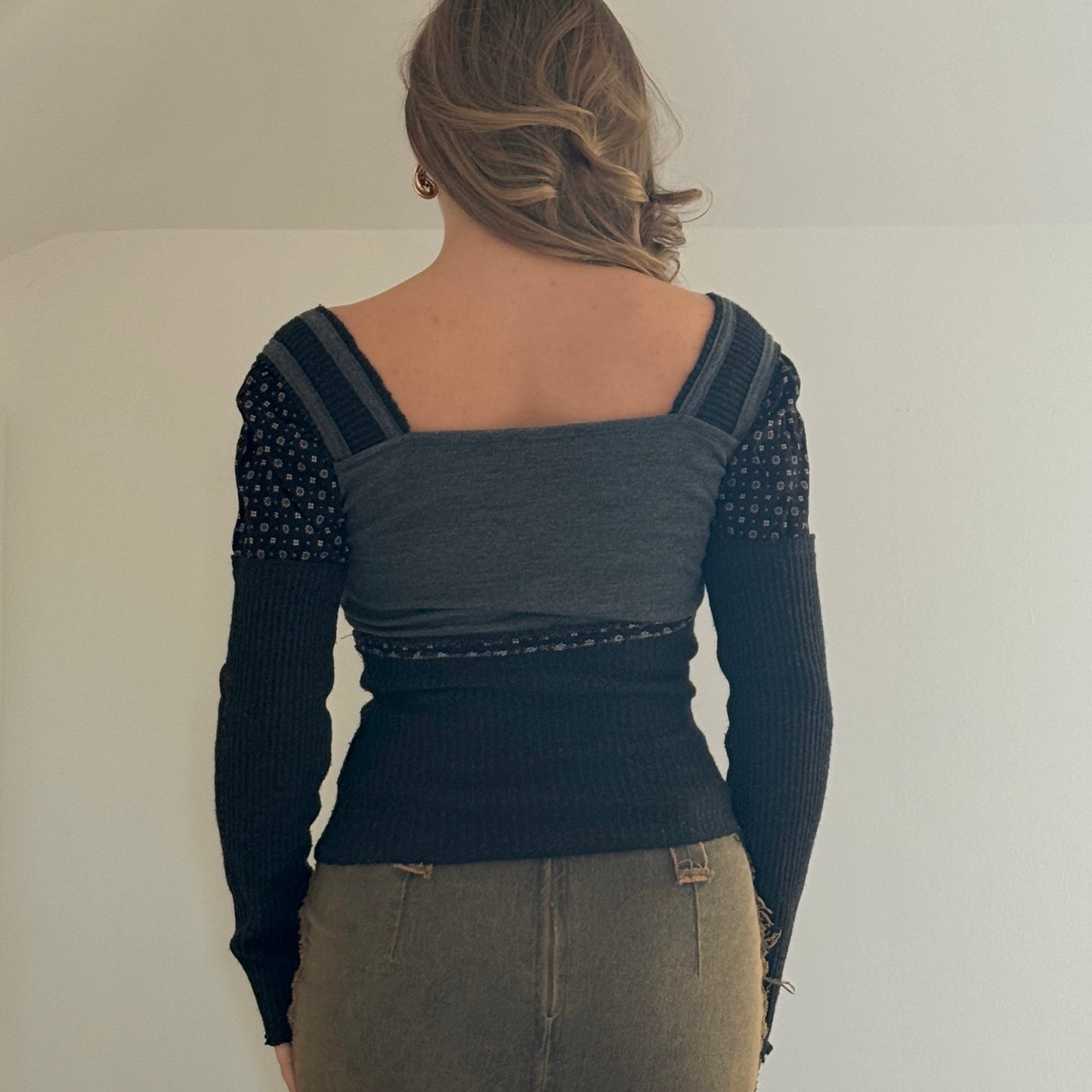 Knit milkmaid top - Size S
