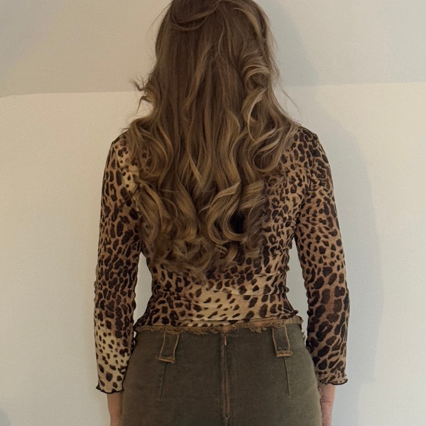 Leopard mesh top - Size S