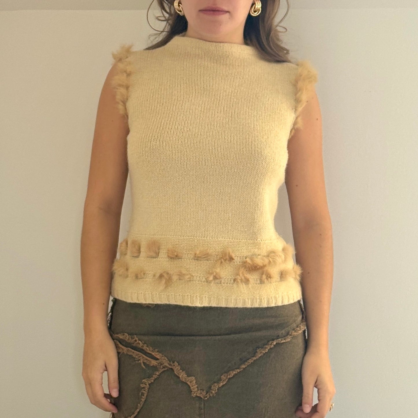 Yellow knit top - Size S/M