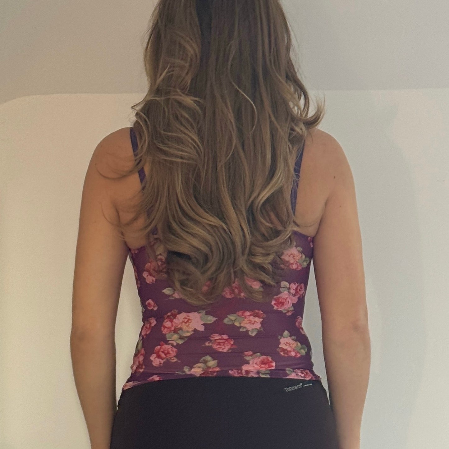 Purple floral mesh cami - Size XS