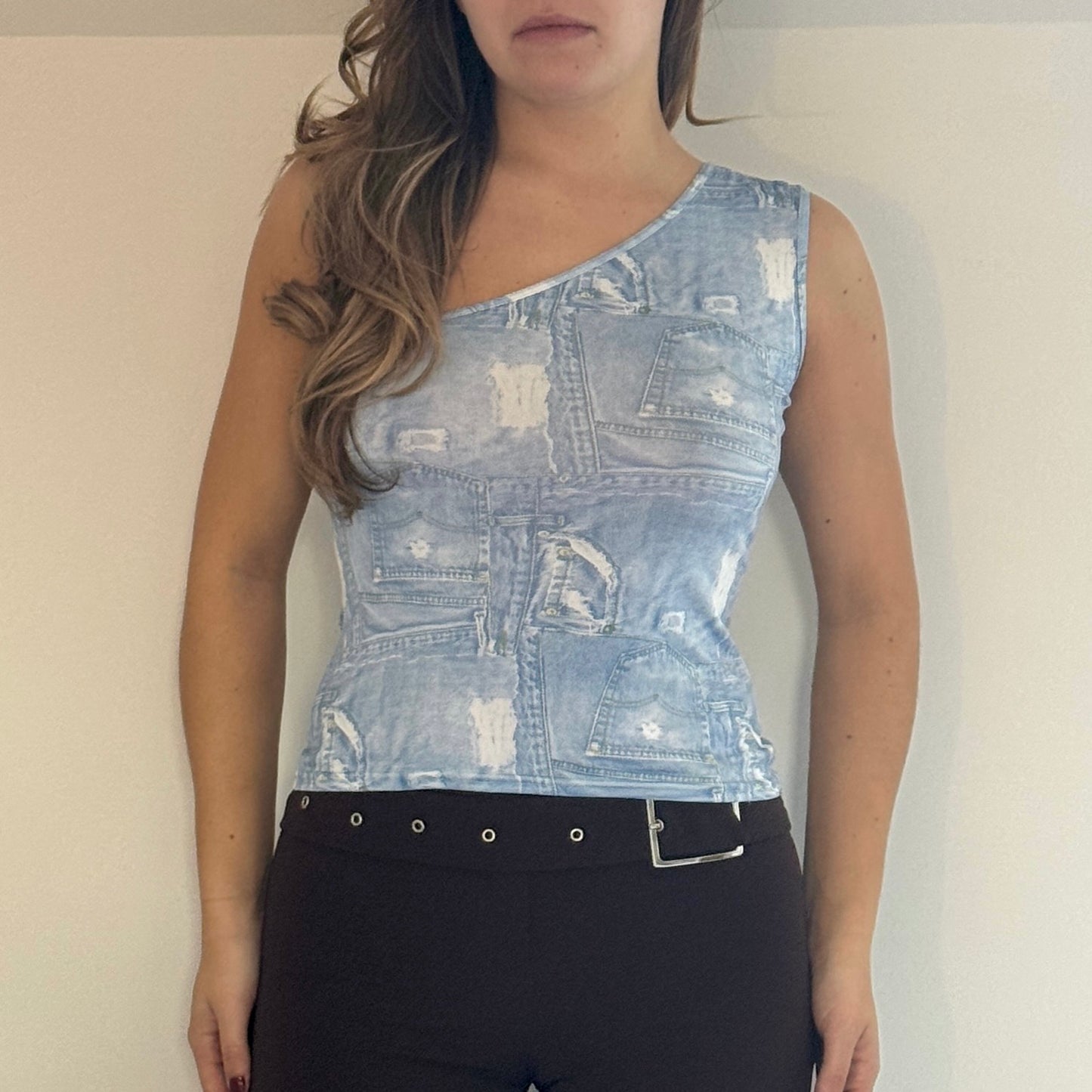 Blue asymmetric top - Size S/M