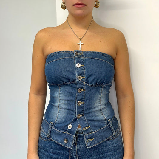 Denim corset top - Size S