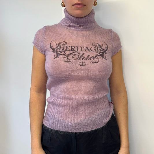 Pink mohair top - Size S