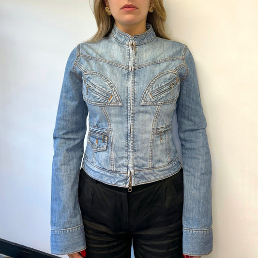 Moto denim jacket - Size XS/S